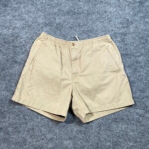 Cambridge Classics Mens Khaki Chino Shorts Elastic Waist Cotton Tan Size L